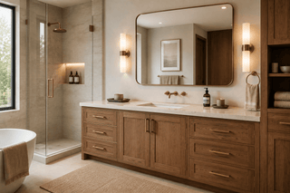 The Best Finish for Kitchen Cabinets and Bathroom Vanities - Tinted Wood Finishes
