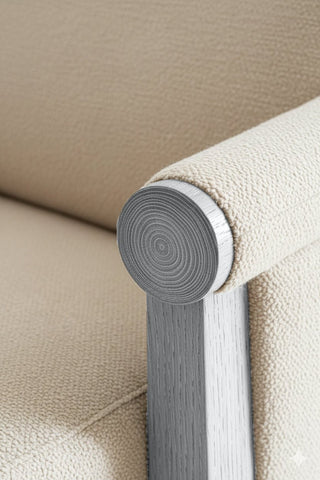 Close-up of 11-11 premium wood stain on a wooden chair frame