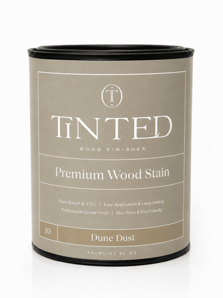 Dune Dust non-toxic Zero VOC wood stain quart can by Tinted Finishes