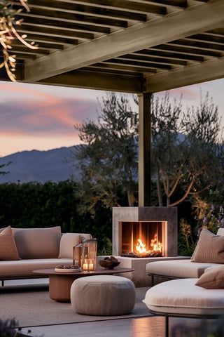 Outdoor pergola stained with Misty Timber premium wood stain