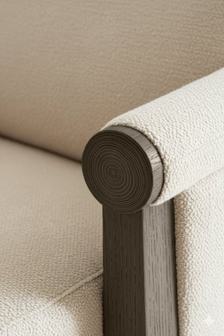 Close-up of Dark Whiskey premium wood stain on a wooden chair frame